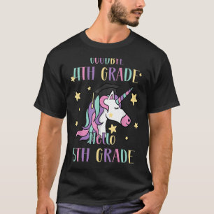 Goodbye 4 th Grade Hello 5th Grade Unicorn Girls G T-Shirt
