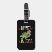 Goodbye 5 th Grade Hello 6th Grade T Rex Dinosaur Gepäckanhänger (Vorderseite vertikal)