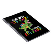 Goodbye 5 th Grade Hello 6th Grade T Rex Dinosaur Notizblock (Rechte Seite)