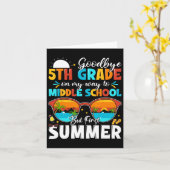 Goodbye 5 th Grade Hello Middleschool Karte (Gelbe Blume)