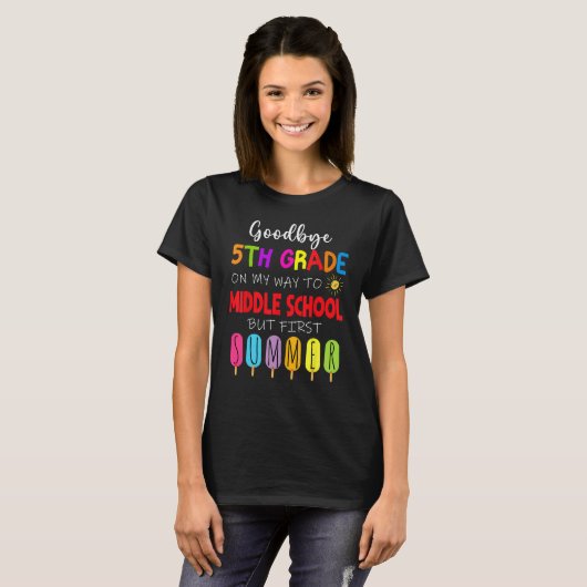 Goodbye 5th Grade Graduation To Middle school Hell T-Shirt (Vorne ganz)