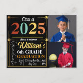 Goodbye 6 th Grade Hello Summer Abschluss Custom Ankündigungspostkarte (Rückseite)