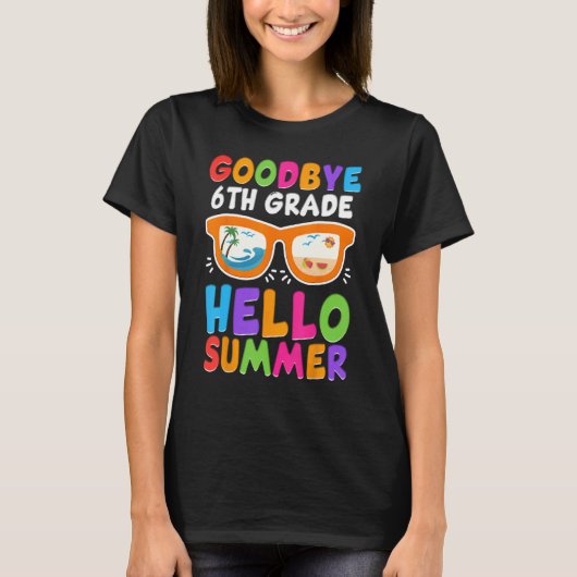 Goodbye 6th Grade Boys Kids Hello Summer Last Day  T-Shirt (Vorderseite)
