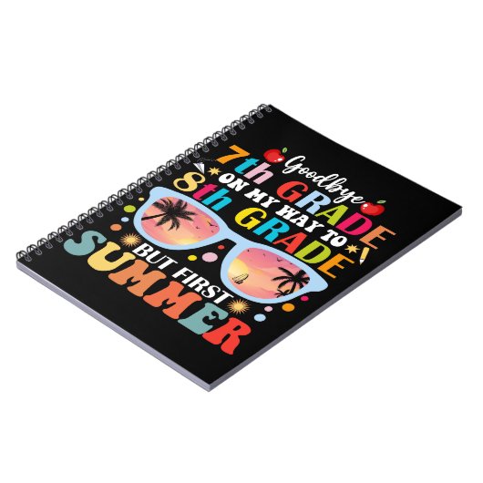 Goodbye 7 th Grade Hallo 8. Klasse aber Erster Som Notizblock (Linke Seite)