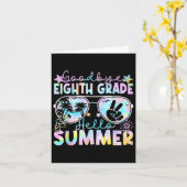 Goodbye 8 th Grade Hello Summer Aighth Grade Letzt Karte (Gelbe Blume)