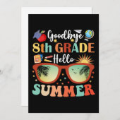 Goodbye 8 th Grade Hello Summer Funny Abschluss Ankündigung (Vorne/Hinten)