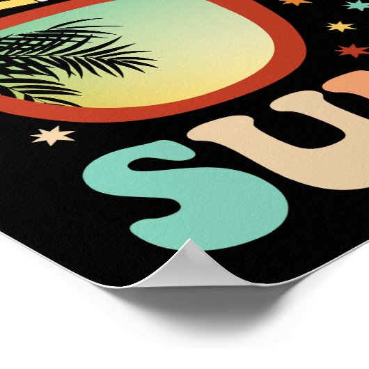 Goodbye 8 th Grade Hello Summer Funny Abschluss Poster (Ecke)