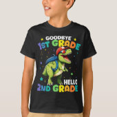 Goodbye Abschluss der 1. Klasse T Rex Dinosaurier T-Shirt (Vorderseite)