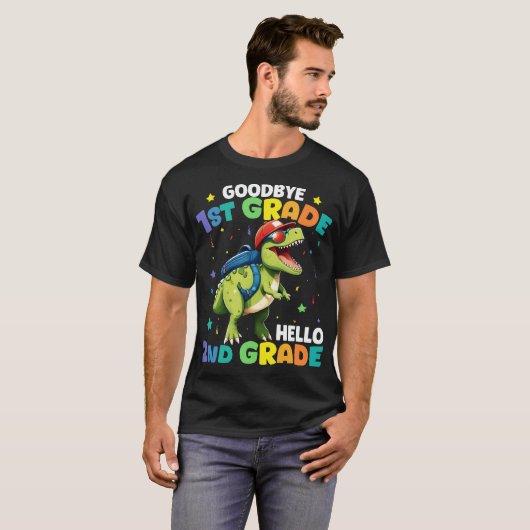 Goodbye Abschluss der 1. Klasse T Rex Dinosaurier T-Shirt (Vorne ganz)