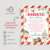 Goodbye Christmas Elf Letter Poster