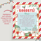Goodbye Christmas Elf Letter Poster