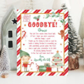 Goodbye Christmas Elf Letter Poster