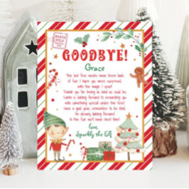 Goodbye Christmas Elf Letter Poster