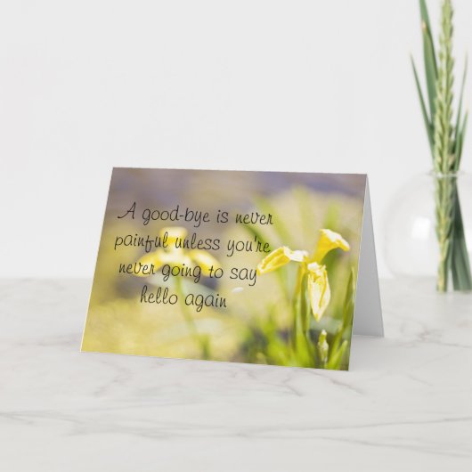 Goodbye Daffodic greetingcard Karte (Vorderseite)