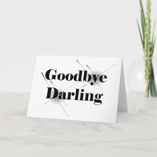 Goodbye Darling (Clear1) Karte (Vorderseite)
