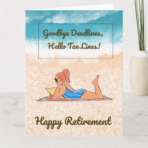 Goodbye Deadlines Funny Retirement Card Karte