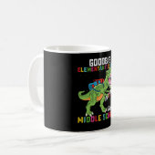 Goodbye Elementary Hello Middle School T Rex Kaffeetasse (Vorderseite Links)