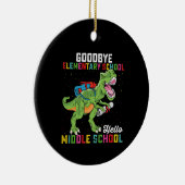 Goodbye Elementary Hello Middle School T Rex Keramik Ornament (Rechts)