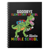 Goodbye Elementary Hello Middle School T Rex Notizblock (Vorderseite)
