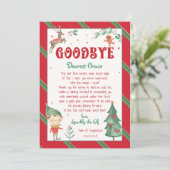 Goodbye Elf Christmas Magical Elves Printable Einladung (Stehend Vorderseite)