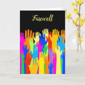 Goodbye Farewell Community of Diverse Hand Karte (Gelbe Blume)