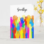 Goodbye Farewell Community of Diverse Hand Karte (Gelbe Blume)