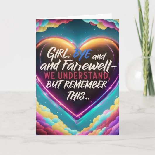Goodbye-Farewell Dankeskarte (Vorderseite)