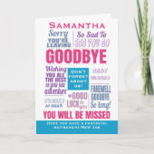 Goodbye Farewell New Job Retirement Karte (Vorderseite)