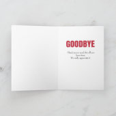 Goodbye Farewell Retirement Typografy Karte (Innenseite)
