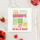 Goodbye Farewell Retirement Typografy Serviette (Beispiel)