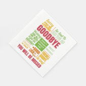 Goodbye Farewell Retirement Typografy Serviette (Ecke)