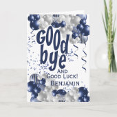 Goodbye Farewell Verlassend Karte (Vorderseite)