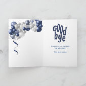 Goodbye Farewell Verlassend Karte (Innenseite)