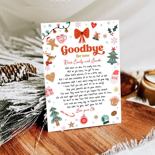 Goodbye For Now From Your Elf Christmas Letter Einladung