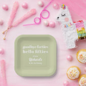 Goodbye Forties Hello 50 th Birthday Party Pappteller (Party)