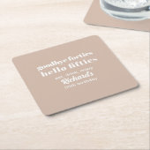 Goodbye Forties Hello Fifties Modern 50. Geburtsta Rechteckiger Pappuntersetzer (angewinkelt)