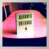 Goodbye Friends Heard Pink Poster (Vorne)