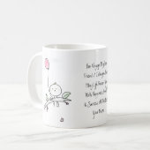 Goodbye Geschenk Personalisierte Blume Frau Kaffeetasse (Vorderseite Links)