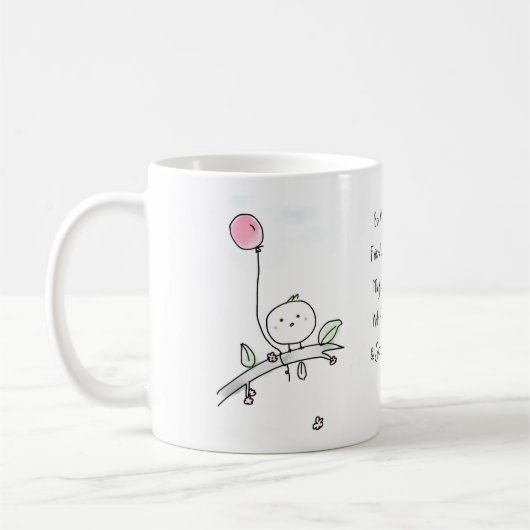 Goodbye Geschenk Personalisierte Blume Frau Kaffeetasse (Links)