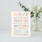 Goodbye Goodluck Postcard Postkarte (Stehend Vorderseite)