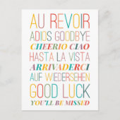 Goodbye Goodluck Postcard Postkarte (Vorderseite)