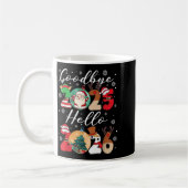 Goodbye Hello Happy Neujahr Weihnachten Weihnachte Kaffeetasse (Links)
