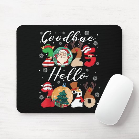 Goodbye Hello Happy Neujahr Weihnachten Weihnachte Mousepad (Mit Mouse)