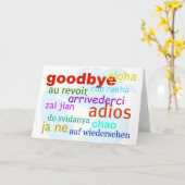 Goodbye Karte (Gelbe Blume)