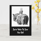 GOODBYE-KARTE: MÄDCHEN: PENCIL ART KARTE (Gelbe Blume)