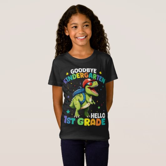 Goodbye Kindergarten Abschluss Dinosaur Trex T-Shirt (Vorne ganz)