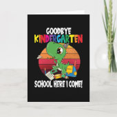 Goodbye Kindergarten Dino School Karte (Vorderseite)