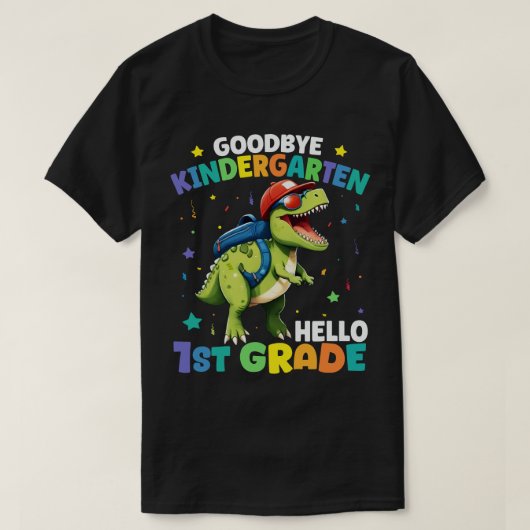 Goodbye Kindergarten Graduationr Dinosaur Trex T-Shirt (Design vorne)