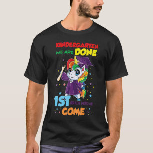 Goodbye Kindergarten Hallo 1. Grade Unicorn Girls T-Shirt