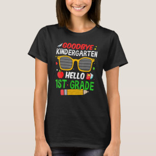 Goodbye Kindergarten Hallo 1. Klasse Schule Gradu T-Shirt